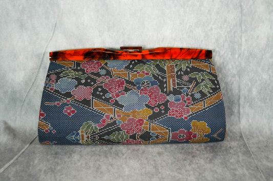 Exquisite 100% Silk Woven Purse Clutch Formal Japanese Oshima Tsumugi -Collectible-Kimono Fashion