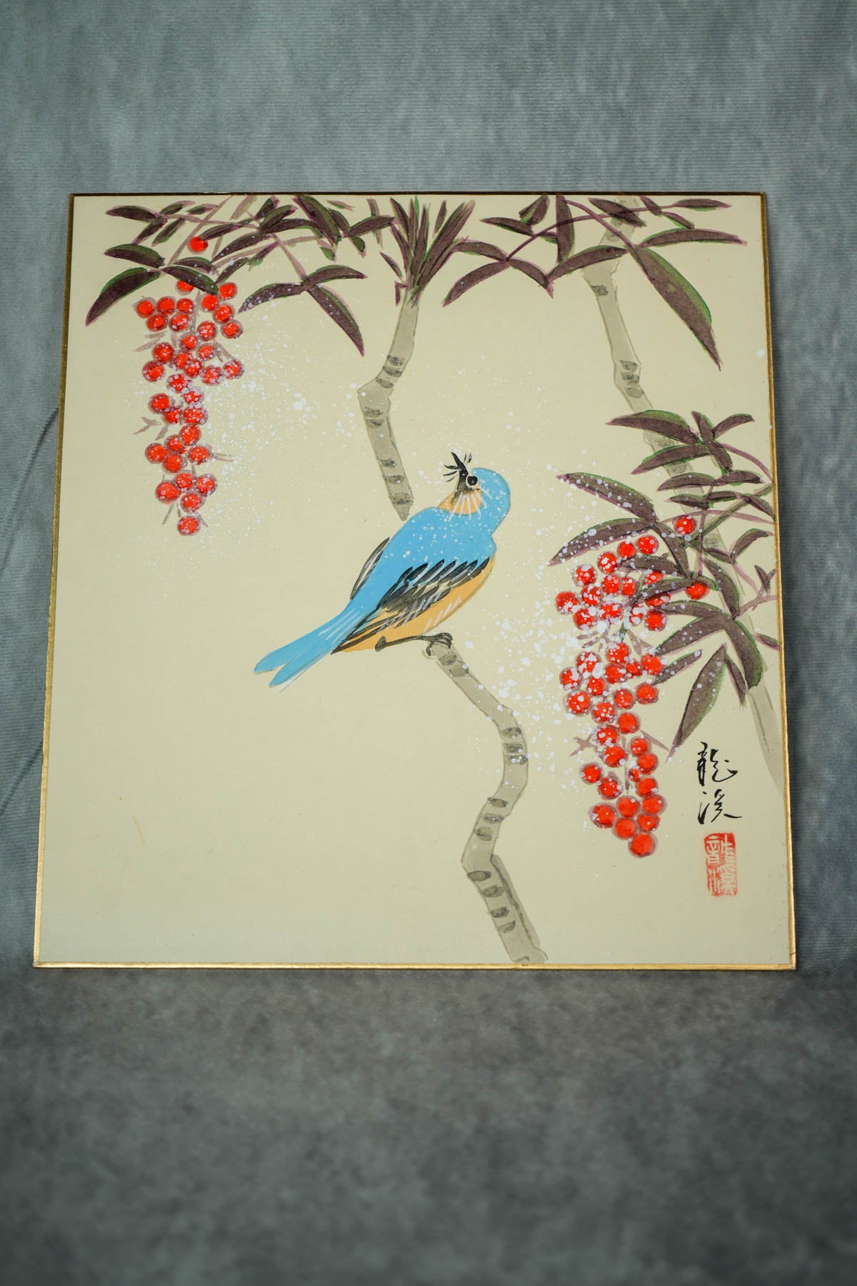 Japanese Collectible Art Home Decor - Elegant Oriental Blue