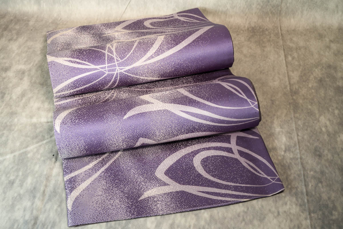 Purple Wall Art Decor for Rich Japanese Kimono Obi