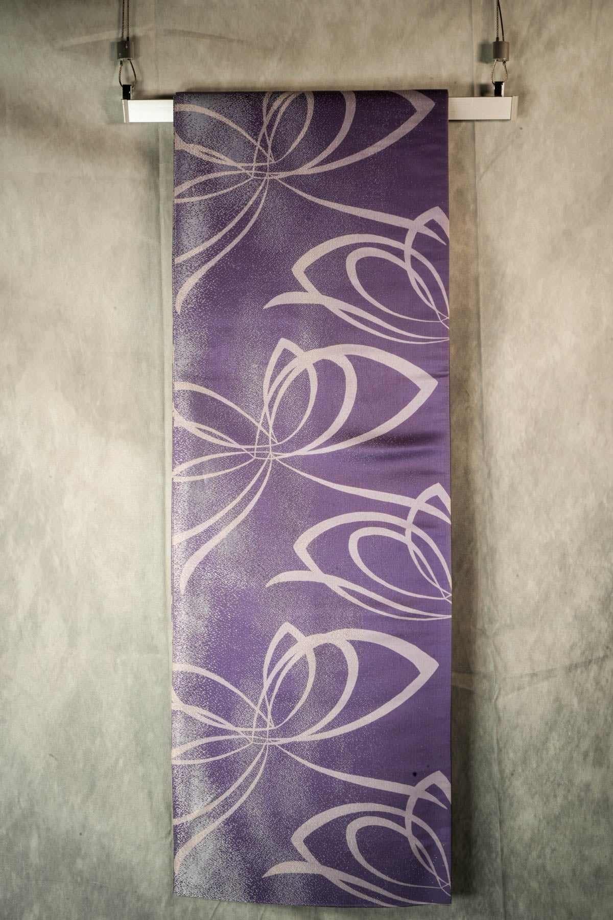 Purple Wall Art Vintage Art Japanese Kimono Obi