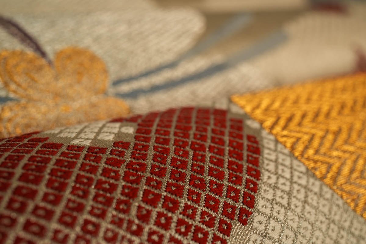 Wall Art, Buy Vintage Japanese Kimono Obi Art for Sale, Luxury home decoration at Affordable Price at SilkCrane.com. Free shipping in the USA. Silk Textile Interior Design