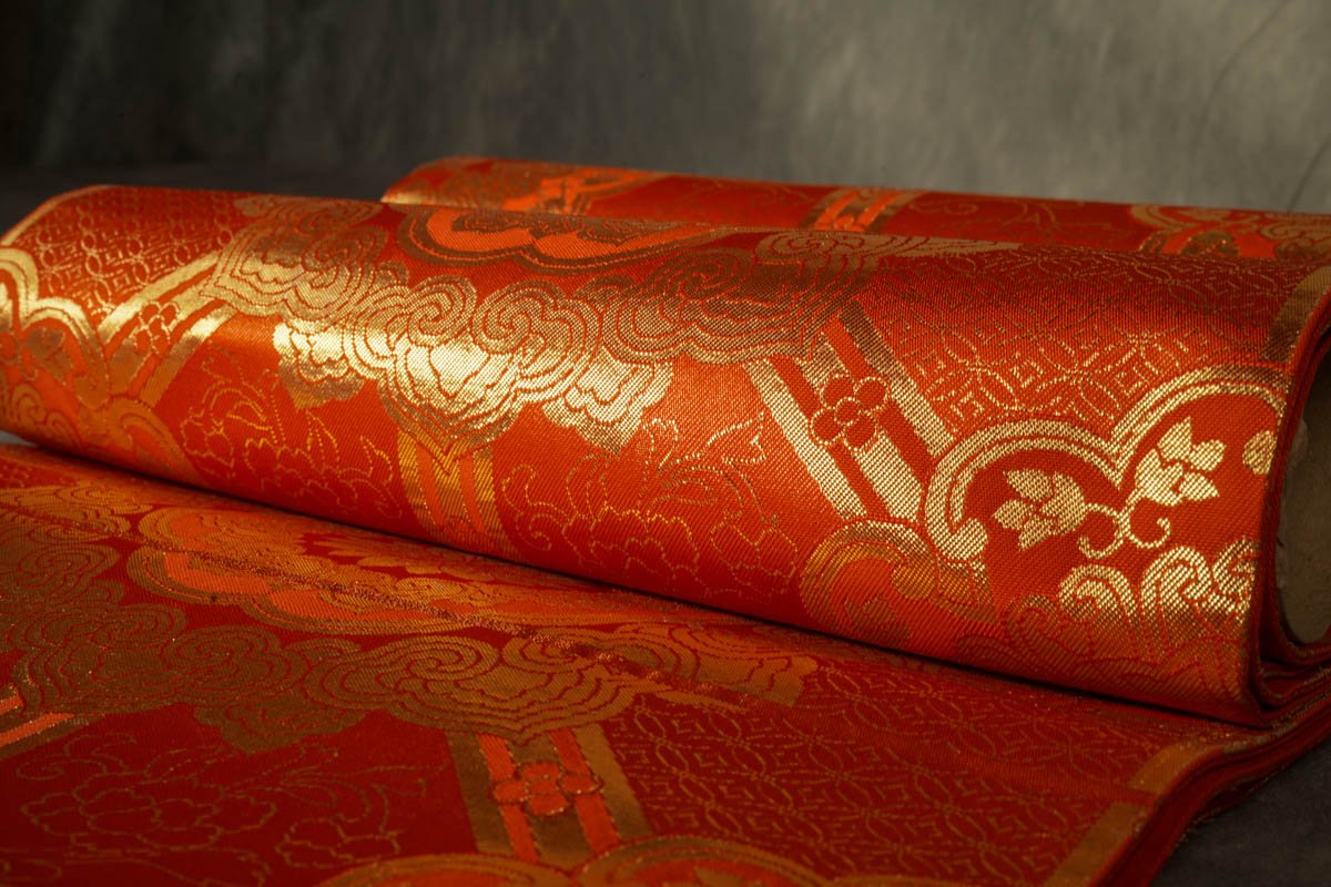 Large Wall Art, Buy Vintage Japanese Kimono Obi Art for Sale, Luxury home decoration, Wall Art Gold SIlk Japanese Flea Market