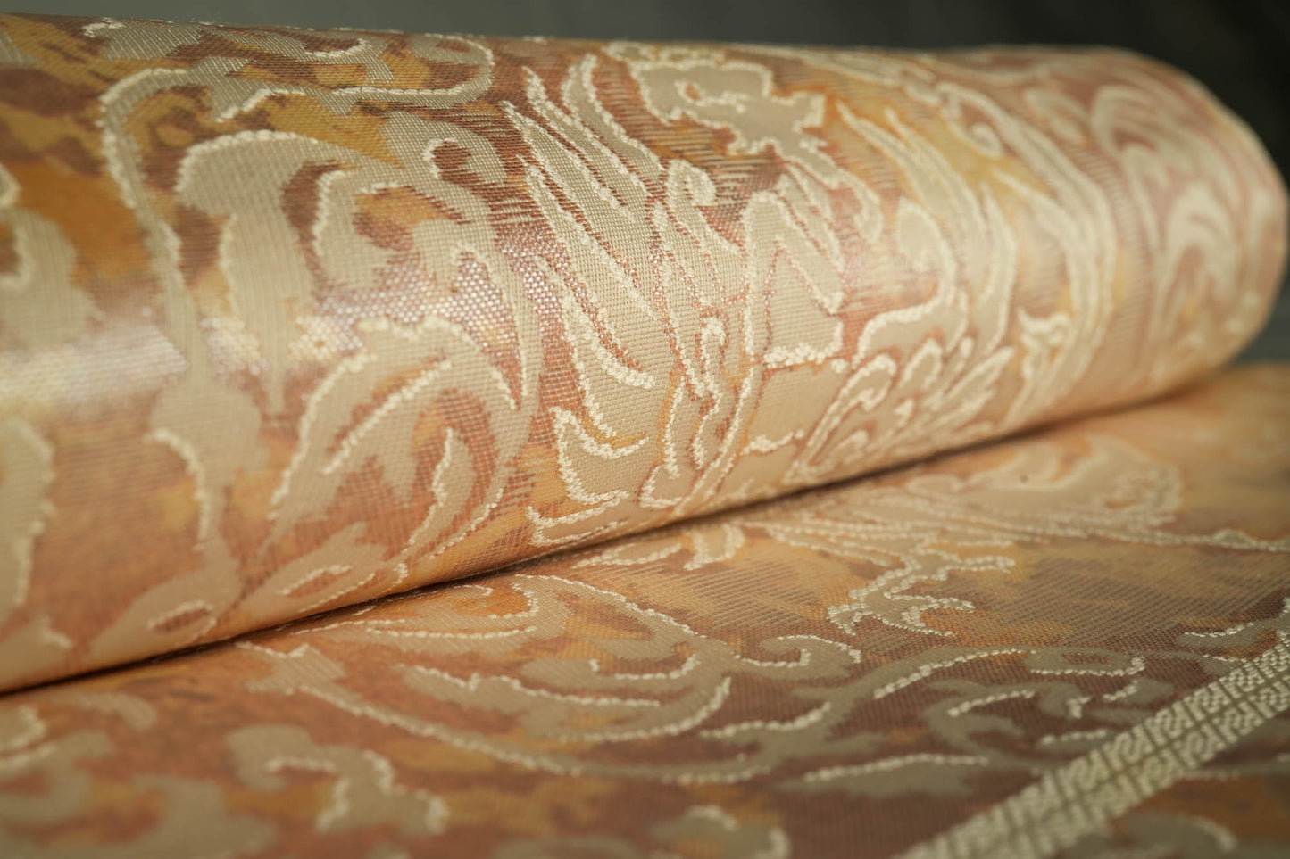 Abstract Phoenix in light creamy, orange - Wall Art Large Wall Hanging Art for Home Decor, Japanese Kimono Obi Tapestry