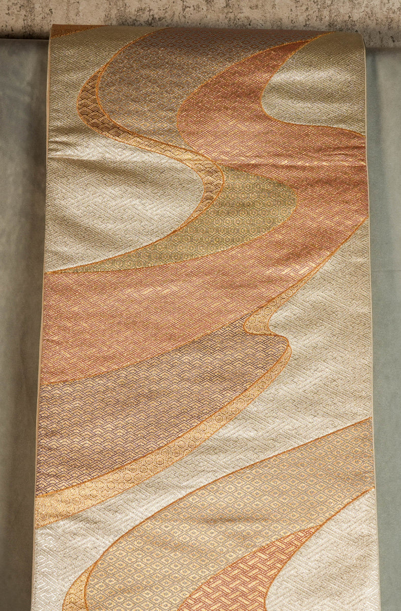 Affordable Luxury Art, Canvas Wall Art, Home Decoration, Interior Design, Vintage Japanese Kimono Obi Tapestry. Buy now at SilkCrane.com