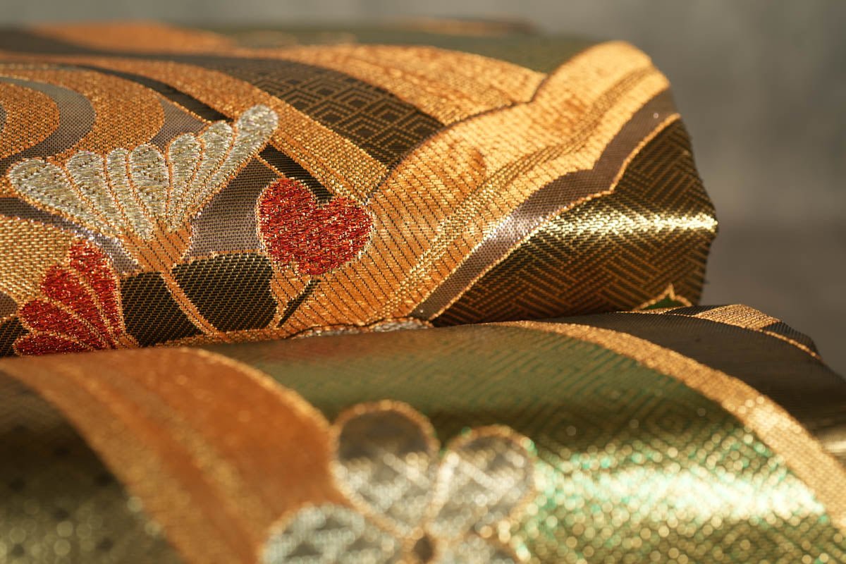 Japanese Souvenirs -
Antique Wall Art, Vintage Japanese Kimono Obi home decoration