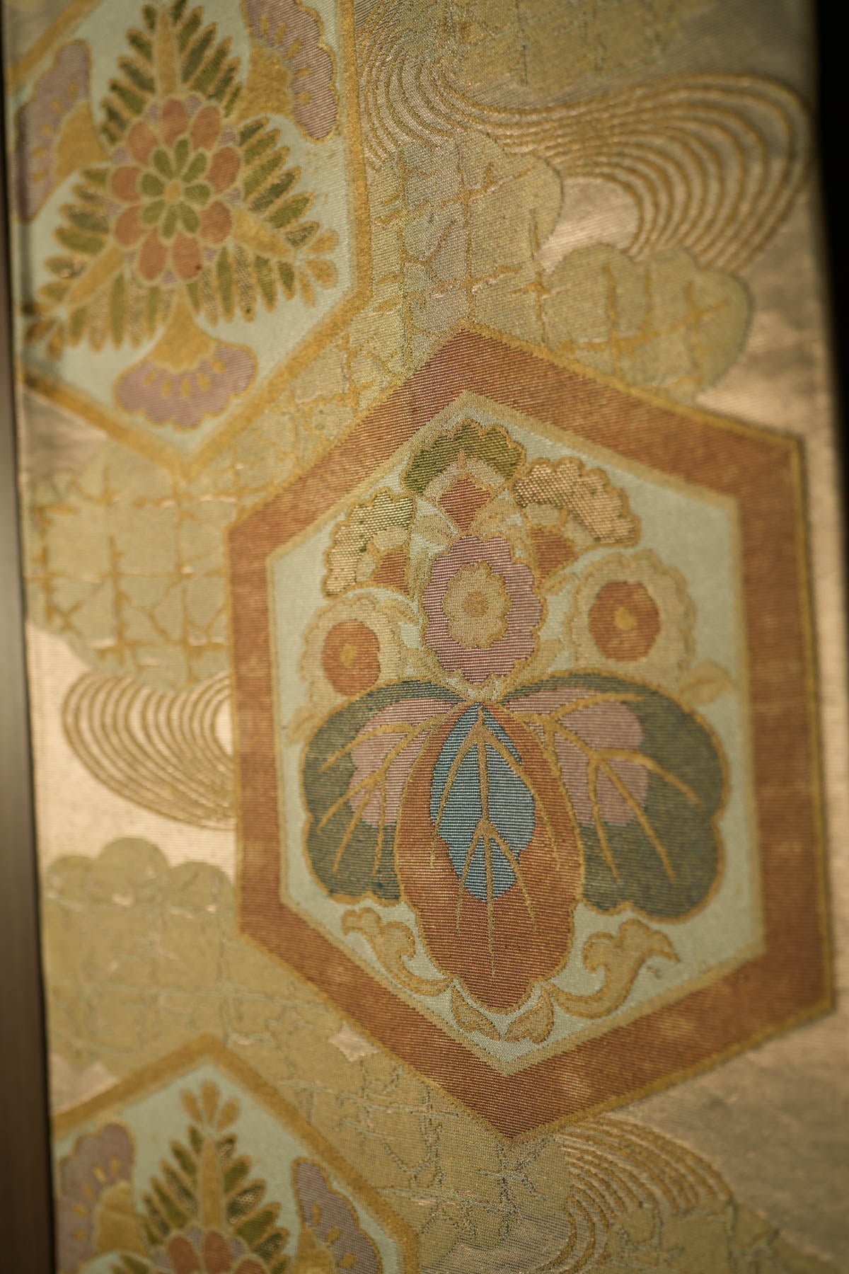 Paulownia - Symbol of Noble, Pure Silk Textile - Wall Art, Large Wall Hanging Art, Home Decor, Japanese Kimono Obi Tapestry