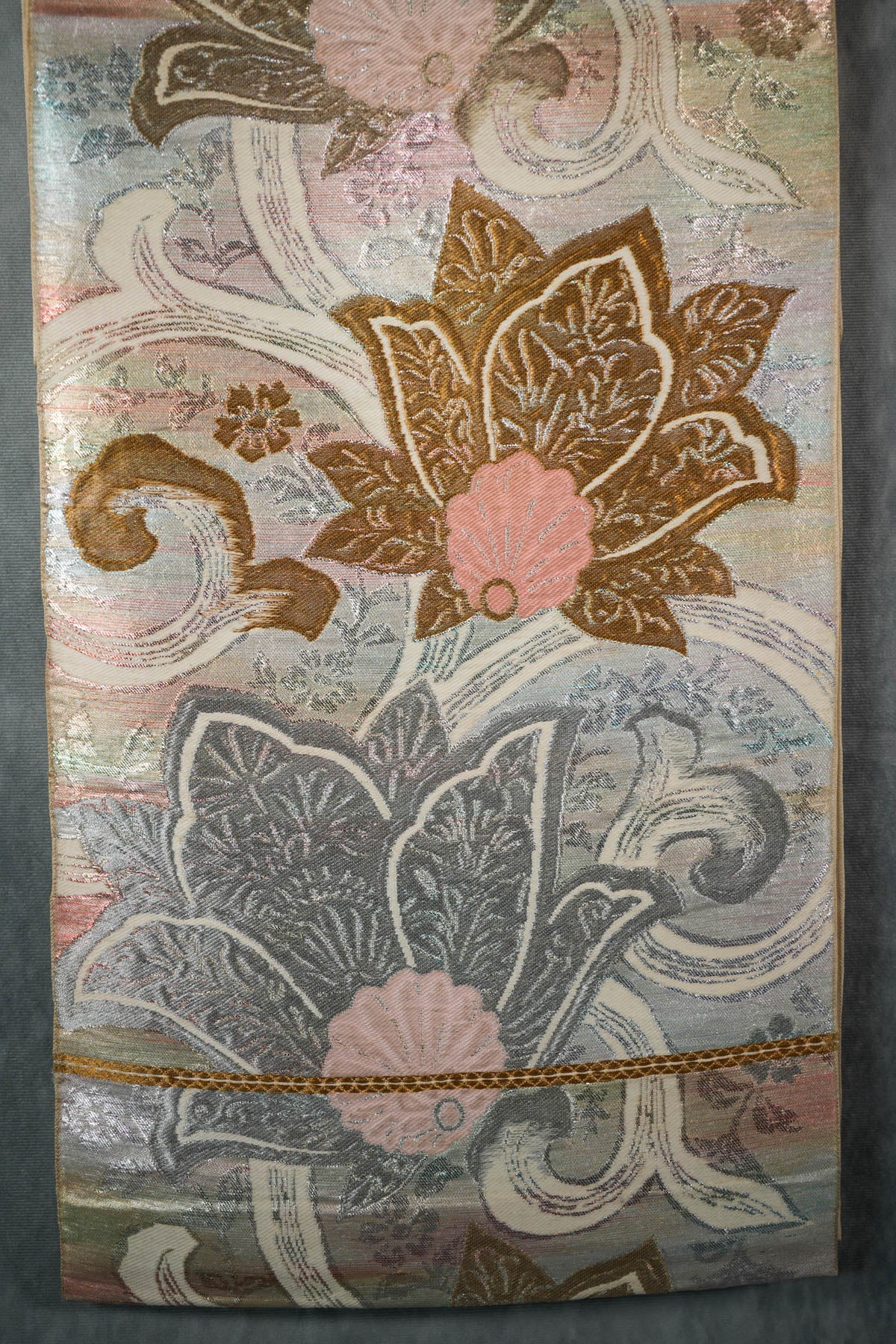 Gently used Japanese Vintage Kimono Obi for Wall Art and Art Decor. Affordable Luxury Home Decoration. Buy Now at SilkCrane.com