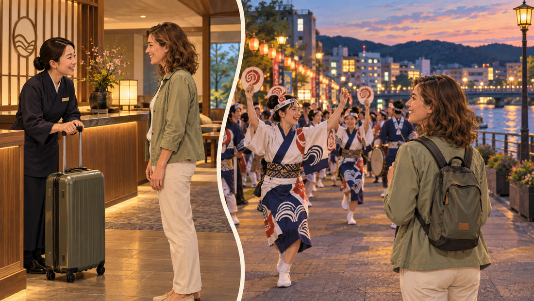 Abashiri summer festival: send your suitcase from the hotel and enjoy the town’s lively evening.