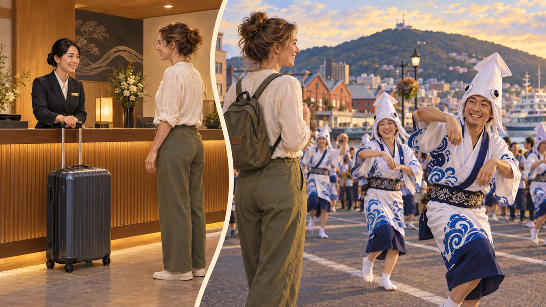 Hakodate Port Festival: send your suitcase from the hotel and enjoy the city’s lively street dancing.