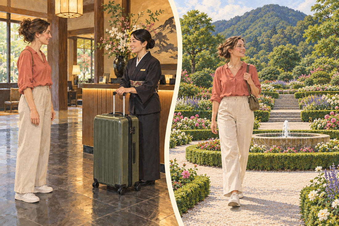 Gora Park: send the spare suitcase from your hotel and enjoy the garden terraces with a small bag.