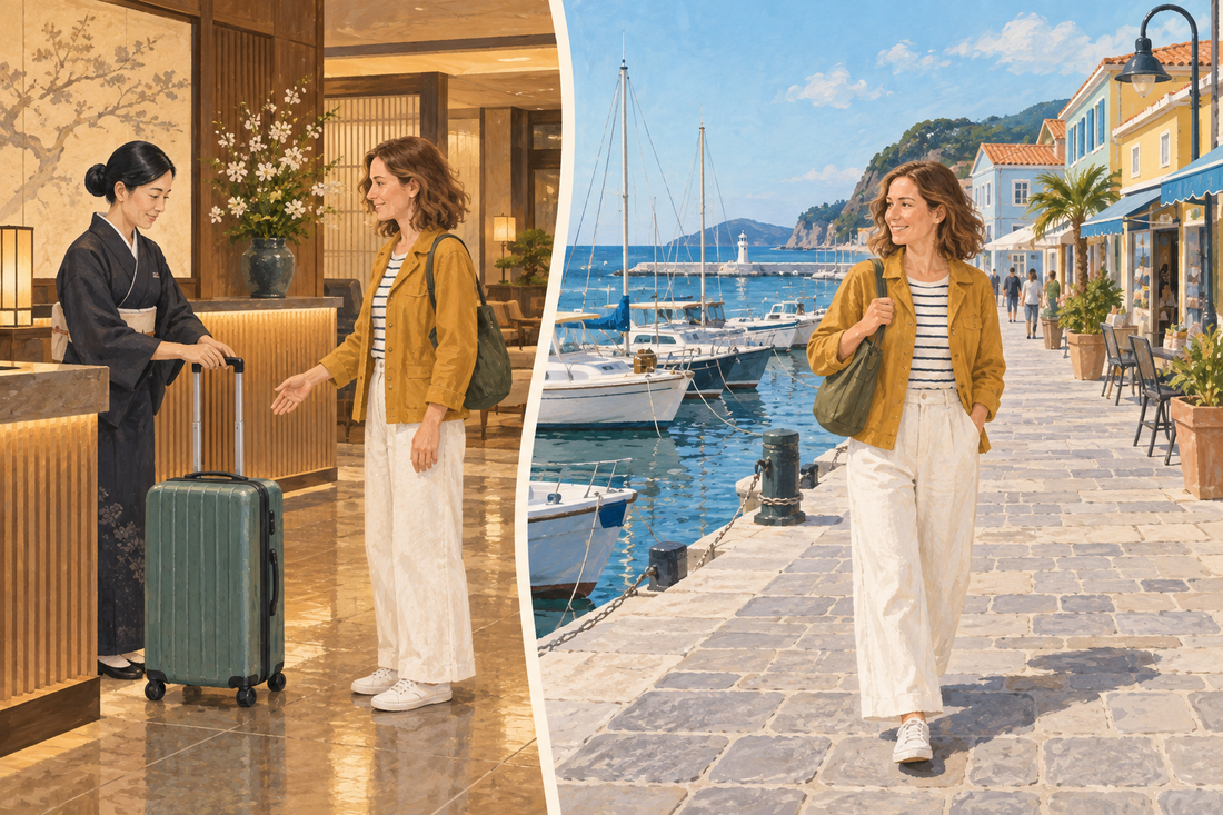 Ito Marine Town: send the spare suitcase from your hotel and enjoy the marina with a small bag.