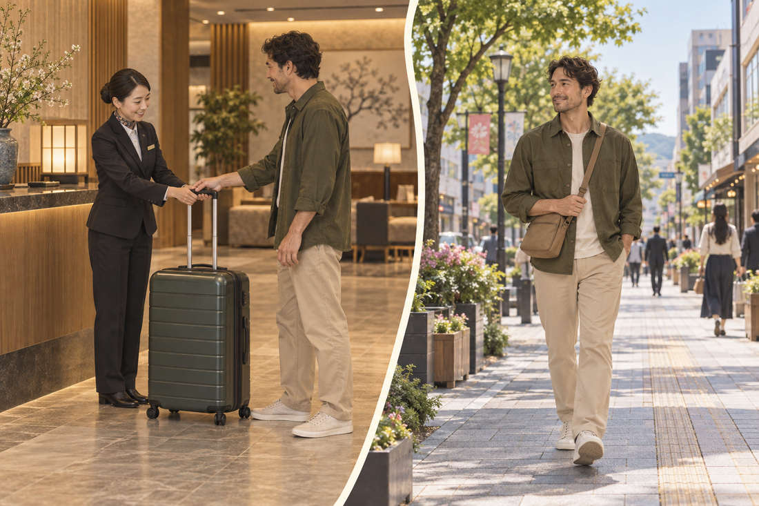 Koriyama city luggage storage: send spare luggage from your hotel and explore the city with a smaller bag.