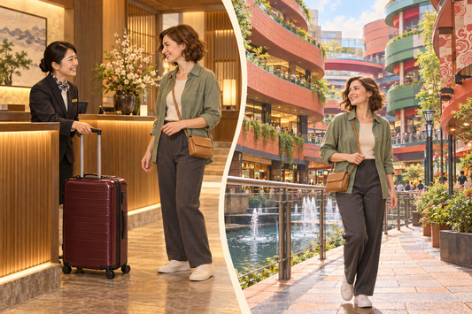 Send your suitcase from a hotel front desk and enjoy Canal City Hakata with a small bag.