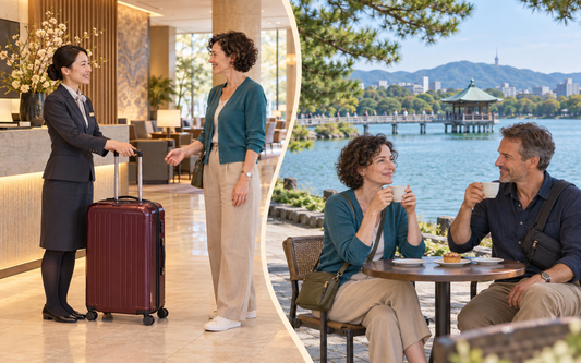 Fukuoka Airport luggage storage: send your Japan suitcase from the hotel and enjoy coffee by Ohori Park before flying home.
