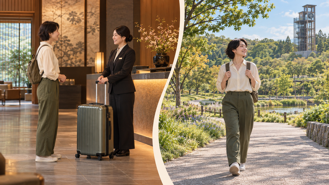 Ghibli Park trip luggage storage: send your suitcase from your Nagoya hotel and enjoy a Nagakute park day with a smaller bag.