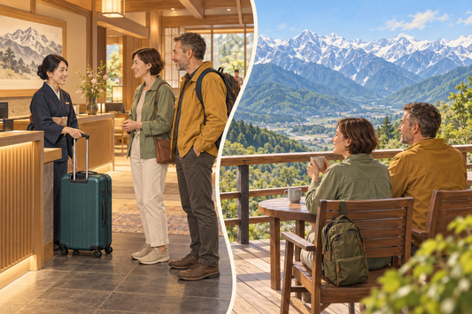 Hakuba Iwatake: send a suitcase from your hotel and enjoy Mountain Harbor’s views with a small pack.