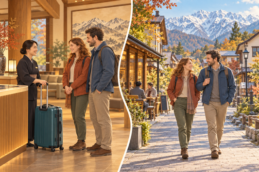 Hakuba luggage storage: send your suitcase from the hotel and enjoy the village with a small bag.