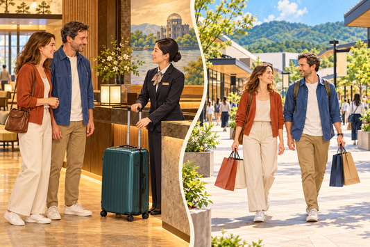 Hiroshima outlet shopping: send your suitcase from the hotel and browse with a smaller bag.