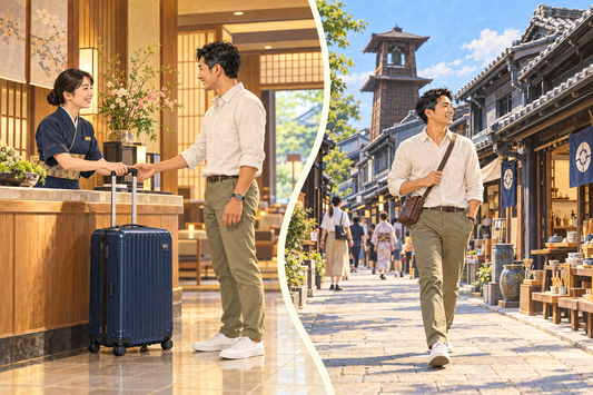 Send a suitcase from a hotel front desk, then enjoy Kawagoe’s old-town shops with less to carry.