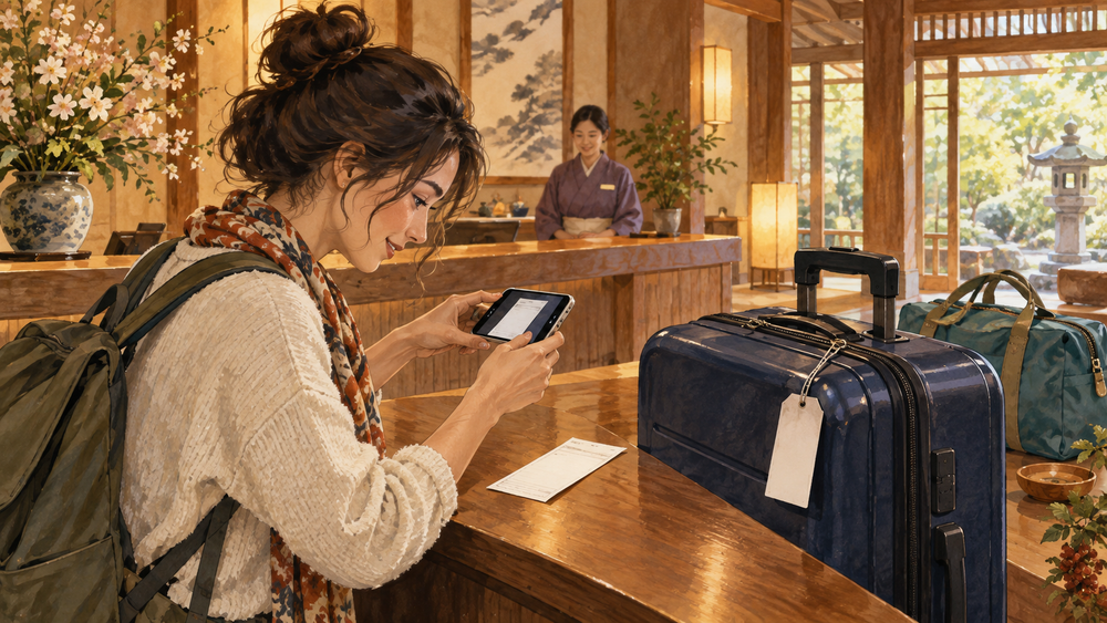 Label your bags and keep the shipping receipt as your luggage travels to storage.