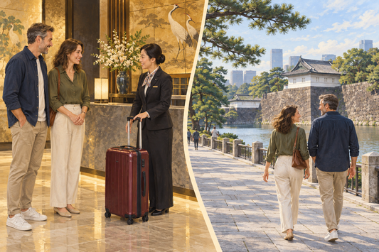 Marunouchi luggage storage: send your extra suitcase from the hotel and enjoy the palace-side walk with a small bag.