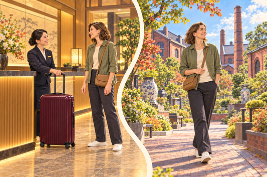 Send your suitcase from a hotel front desk, then enjoy Noritake Garden with a small bag.