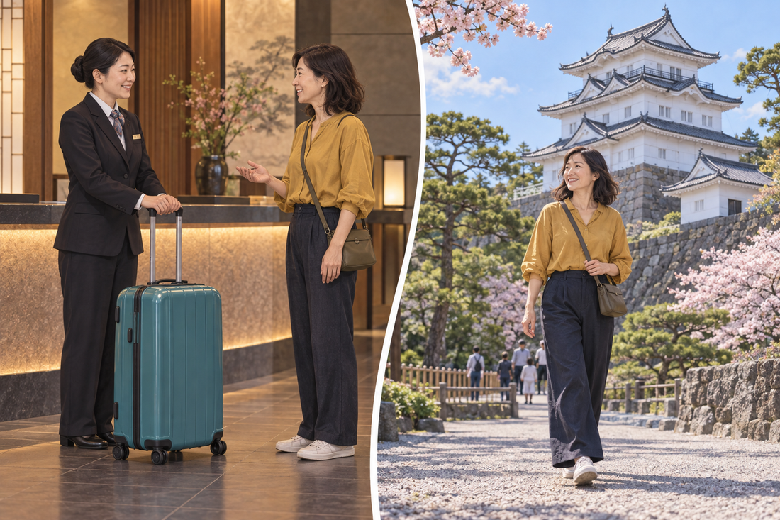 Odawara Castle luggage storage: send the spare suitcase from your hotel and explore the castle park with a small bag.