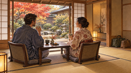 Send bulky luggage to storage and enjoy the space in your Japanese guest room.
