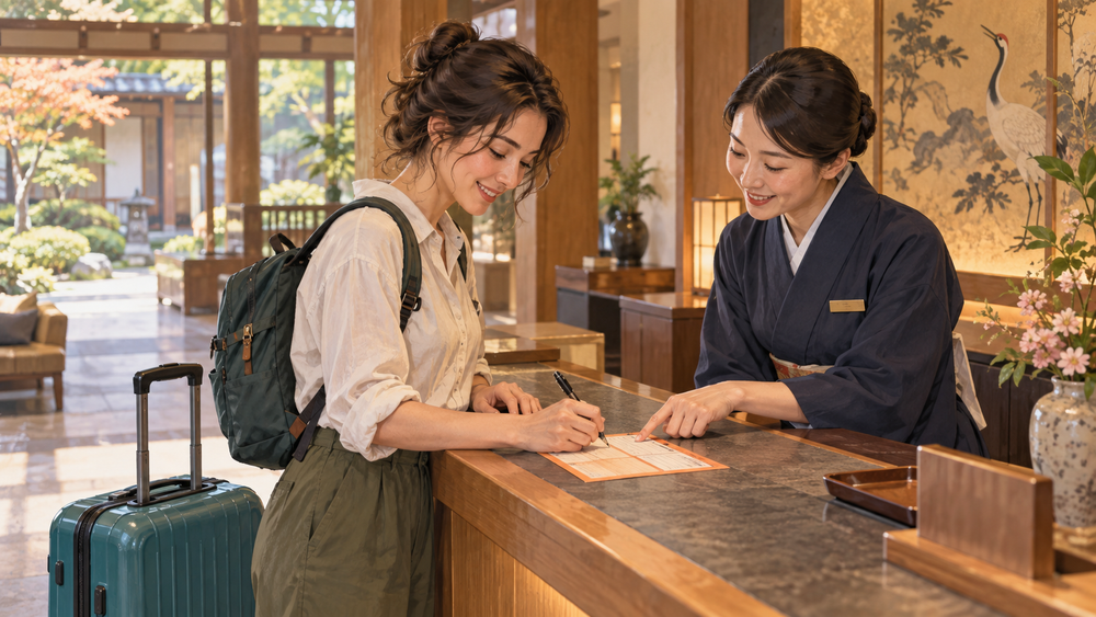 Send luggage to storage from your hotel with an easy-to-follow Yamato waybill.