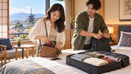 Keep daily essentials in your small bag and send spare clothes to luggage storage in Japan.