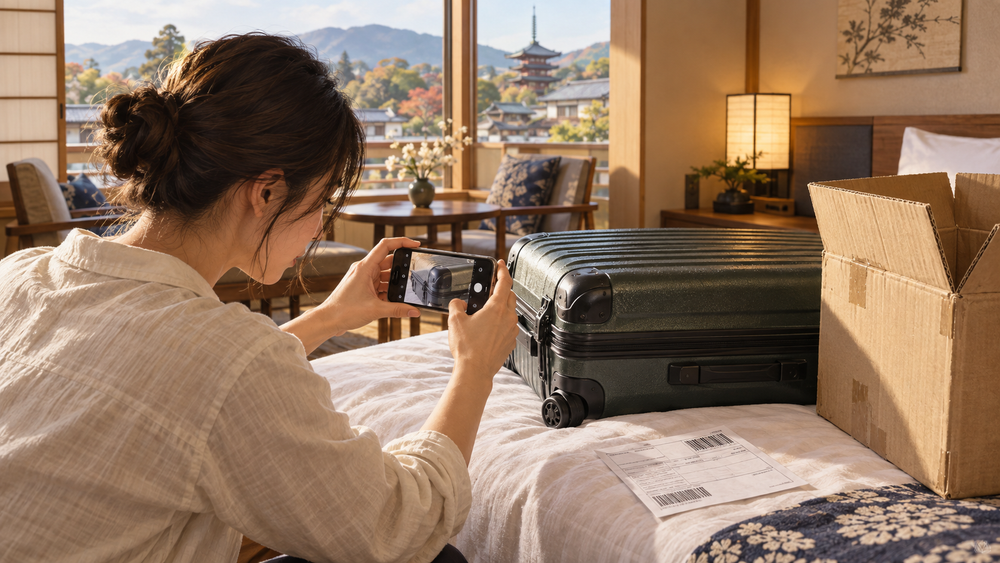 Photograph your luggage and keep the shipping paperwork when arranging Japan storage.