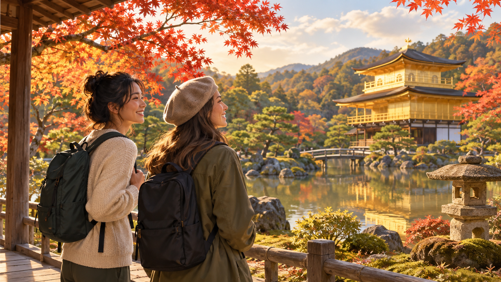 Send sports gear to storage after your activity and enjoy Japan's gardens with a daypack.