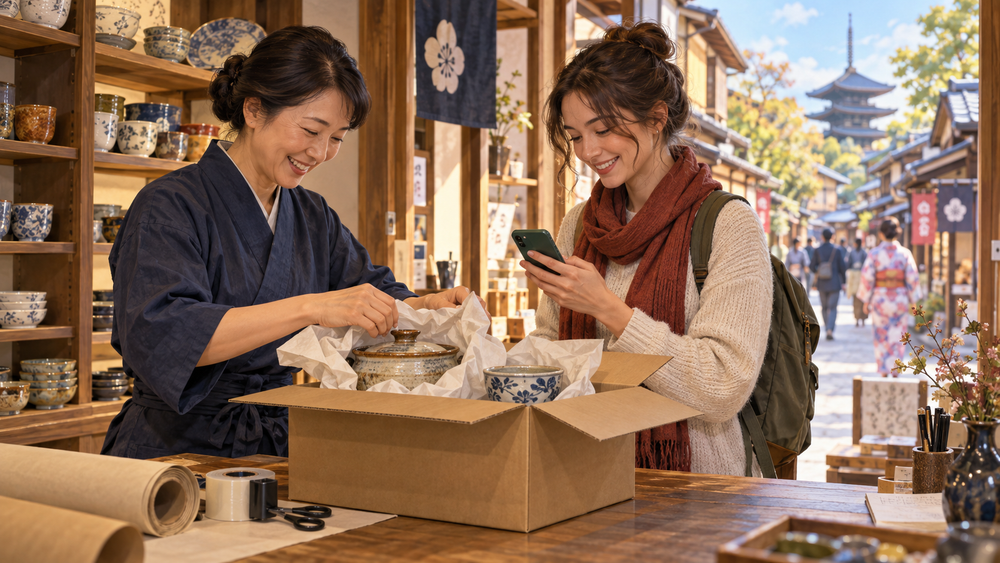 Send carefully packed Japan shopping to storage and keep exploring with less to carry.