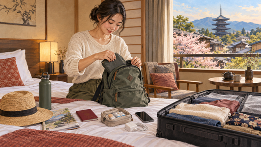 Pack your daily essentials in a small bag and send the rest of your luggage to storage.