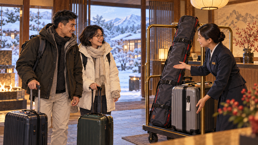 Keep ski gear in Japan between visits and return to your hotel with smaller bags.
