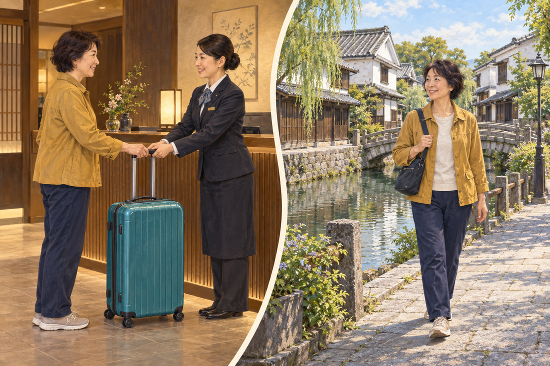 Saga luggage storage: send your spare suitcase from the hotel and enjoy the historic streets with a small bag.