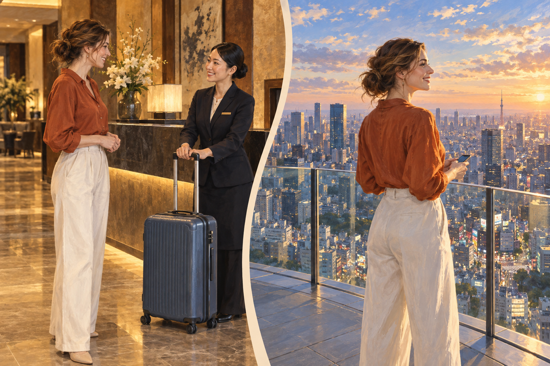 Shibuya Sky luggage storage: send your suitcase from the hotel and enjoy the city view without the extra bags.