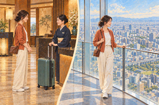 Tennoji and Abeno Harukas: send your suitcase from the hotel and enjoy the Osaka view with a small bag.