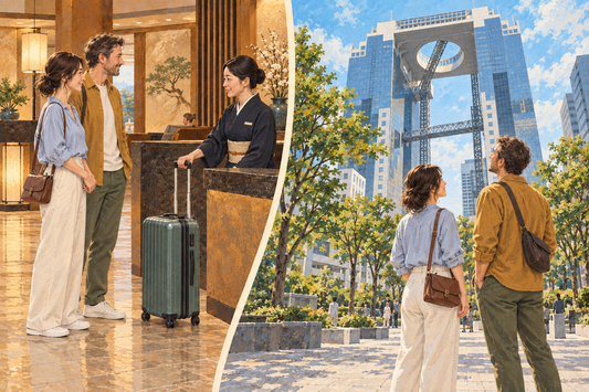 Umeda Sky Building: send your suitcase from the hotel and enjoy the towers and skyline with a small bag.