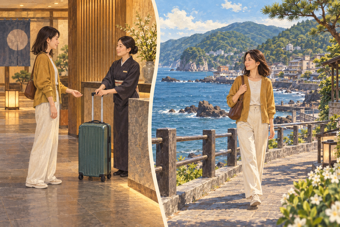 Higashi-Izu: send your suitcase from the hotel and enjoy the coast with a small bag.