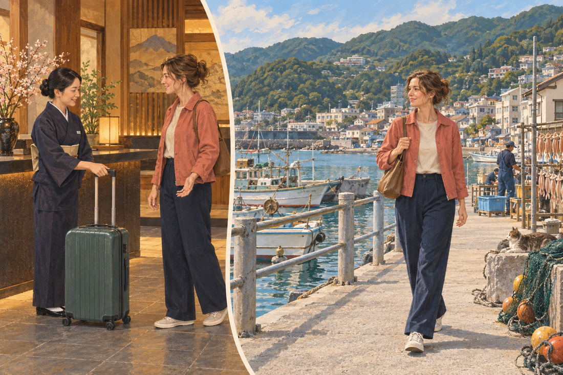 Inatori port: send your suitcase from the hotel and enjoy the harbour with a small bag.