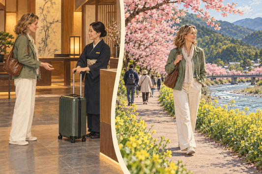 Kawazu River: send your suitcase from the hotel and enjoy the cherry-blossom walk with a small bag.