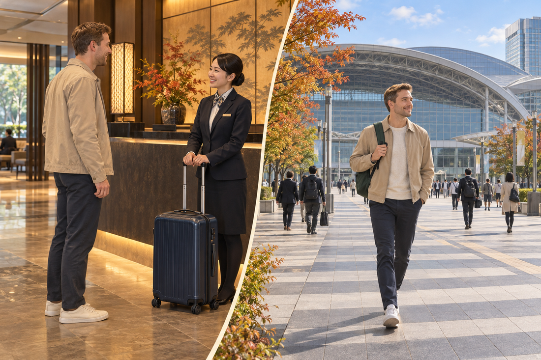 Makuhari Messe: send spare luggage from your hotel and enjoy the visit with a smaller bag.