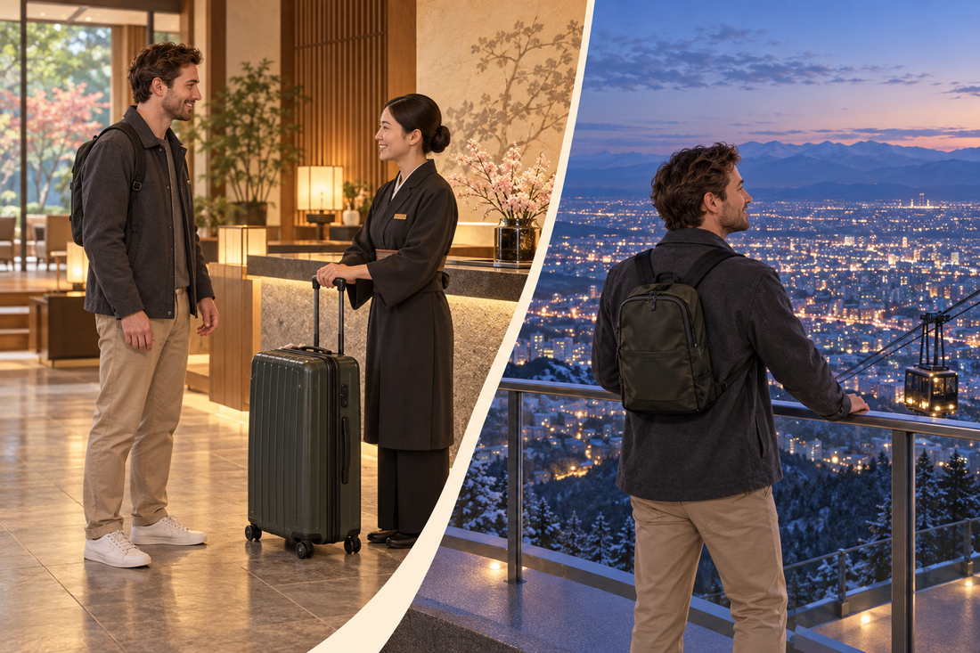 Mount Moiwa luggage storage: send your suitcase from the hotel and enjoy Sapporo’s evening view with a small bag.