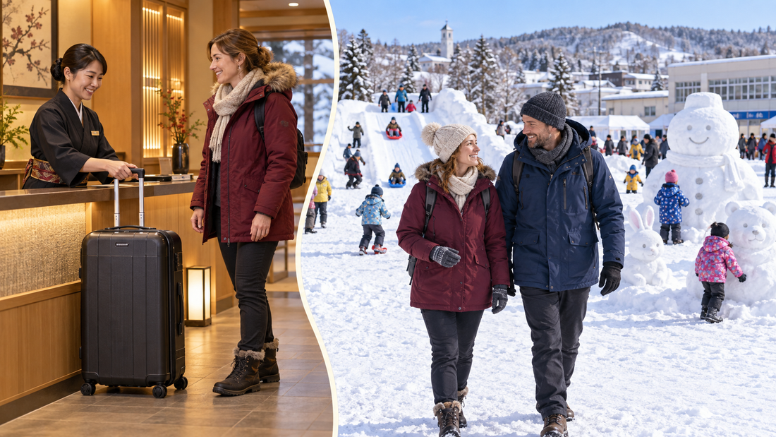 Nayoro snow festival: send extra luggage from your hotel and enjoy the snow with a smaller bag.
