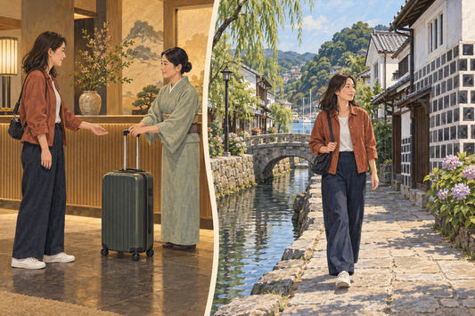 Perry Road in Shimoda: send your suitcase from the hotel and stroll beside the canal with a small bag.