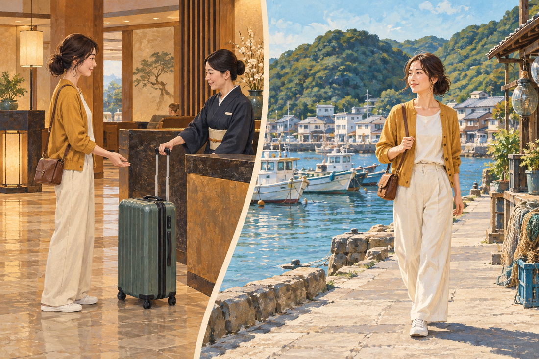 Shimoda: send your suitcase from the hotel and enjoy a harbour walk with a small bag.
