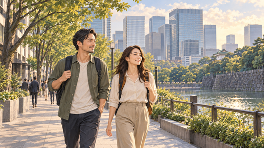 Otemachi luggage storage: store the extra cases and enjoy a walk beside the palace moat with small daypacks.