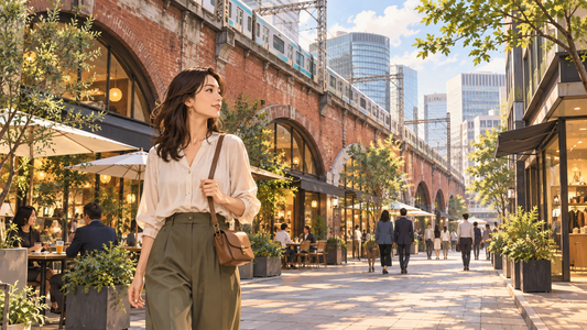 Yurakucho luggage storage: leave the extra suitcase in storage and enjoy shopping and cafés with a small shoulder bag.