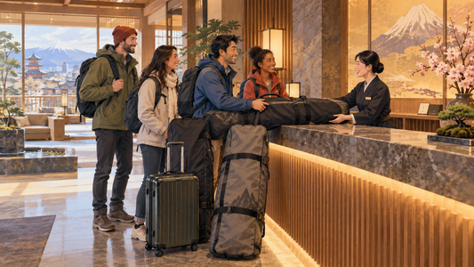 Send the group’s winter bags from the hotel and continue Japan with less luggage.